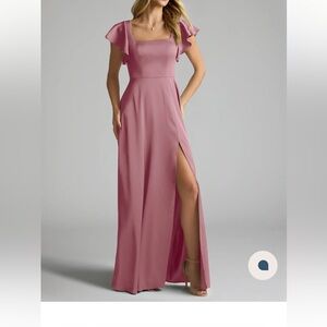 Azazie Bondi Vintage Mauve Bridesmaid Dress Stretch Satin